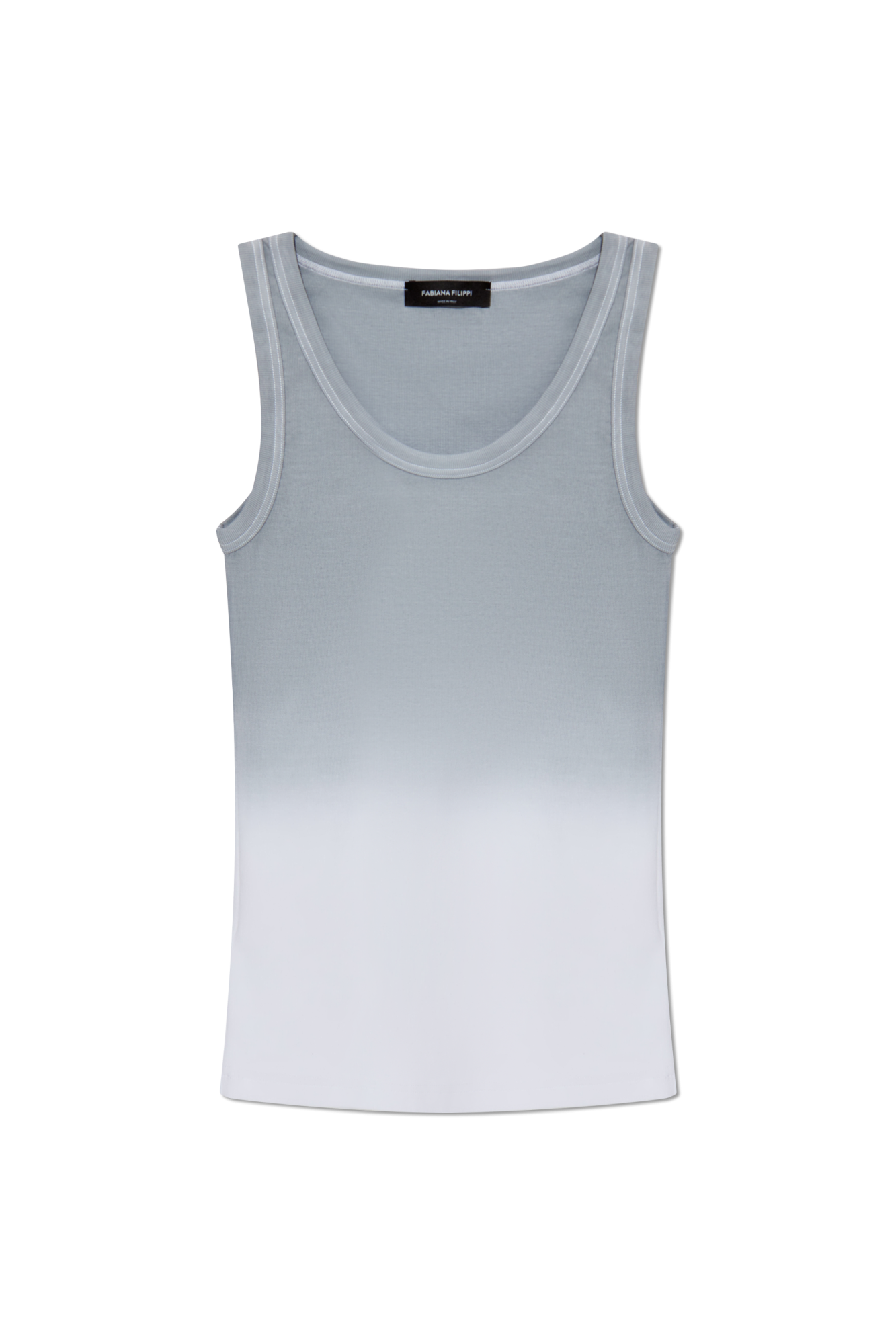 Grey Ribbed top Fabiana Filippi - Vitkac Italy